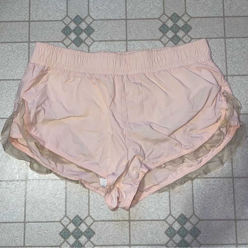 FP Movement Athletic Shorts Women M Ruffle Running Gym Workout Athleisure Travel